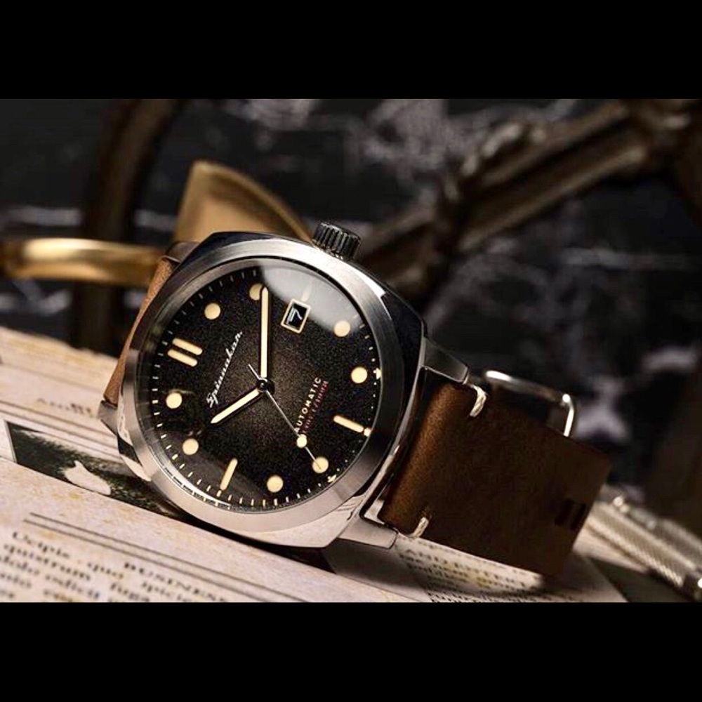 SPINNAKER HULL AUTOMATIC WATCH 42M CASE BROWN DIAL